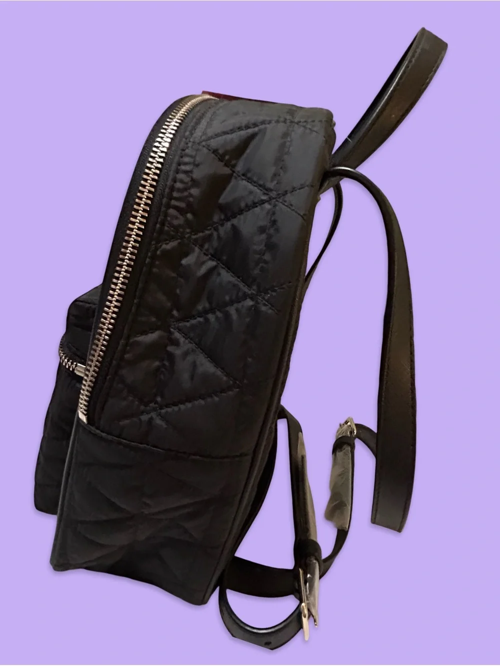 NWT KATE SPADE QUILTED BACKPACK,DIAMOND PATTERN, w/GOLD TONE HARDWARE.ADJUSTABLE